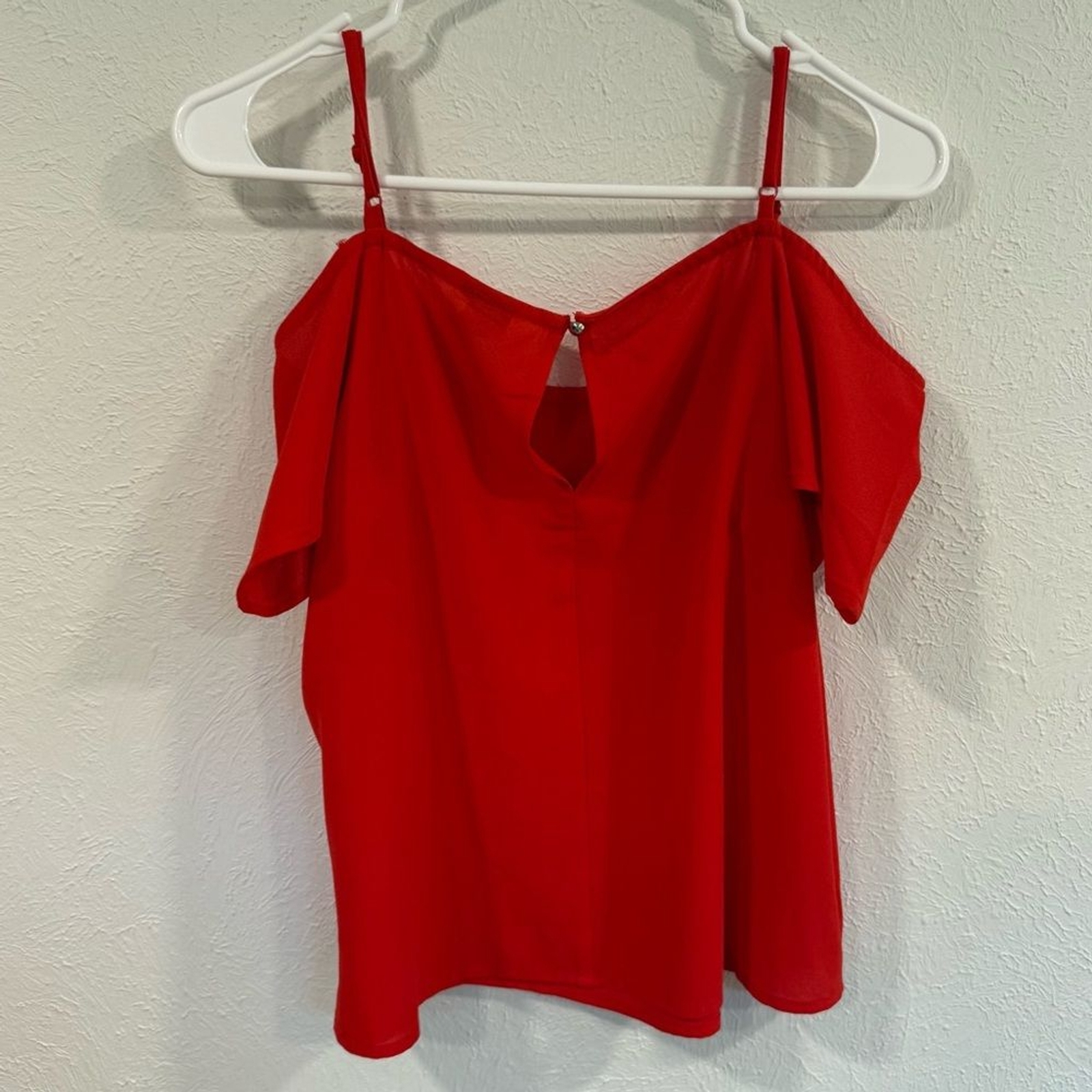 Paper Crane Red Off-Shoulder Square Neck Blouse S… - image 2