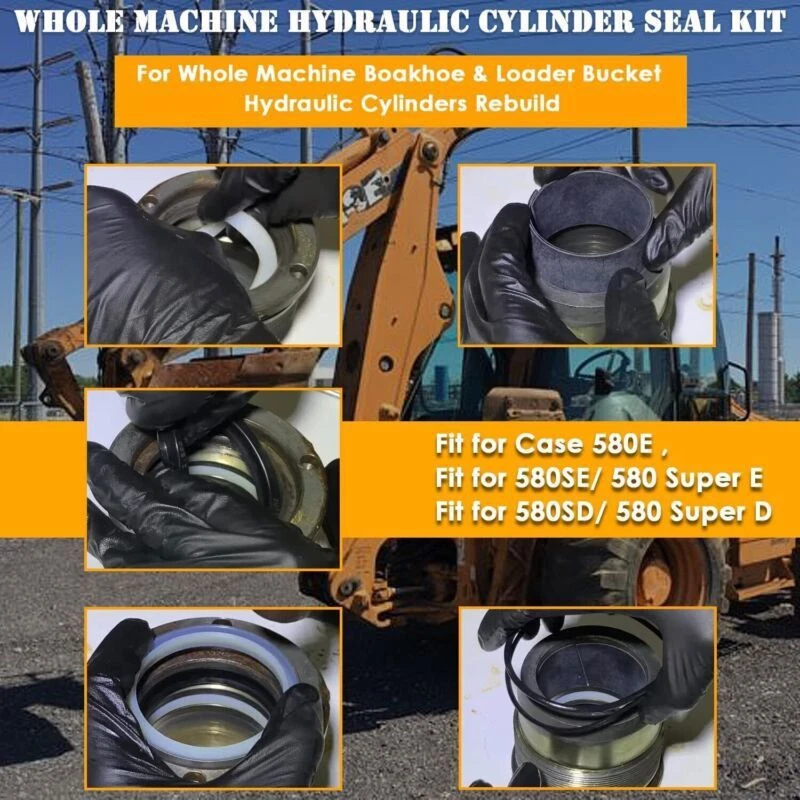 Whole Machine Hydraulic Cylinder Seal Kit for Case 580C 580SE 580SD 580 Backhoe - Image 4 of 4