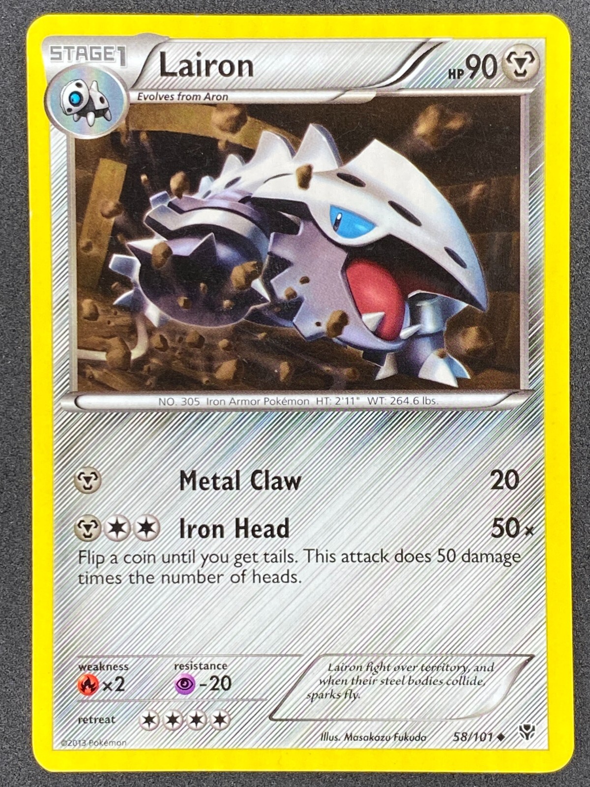 Pokémon Lairon 58/101 PLB Plasma Blast LP/NM