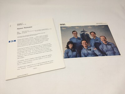 NASA Space Shuttle STS-7 Documents, Photo and Eaton News Release on Payload