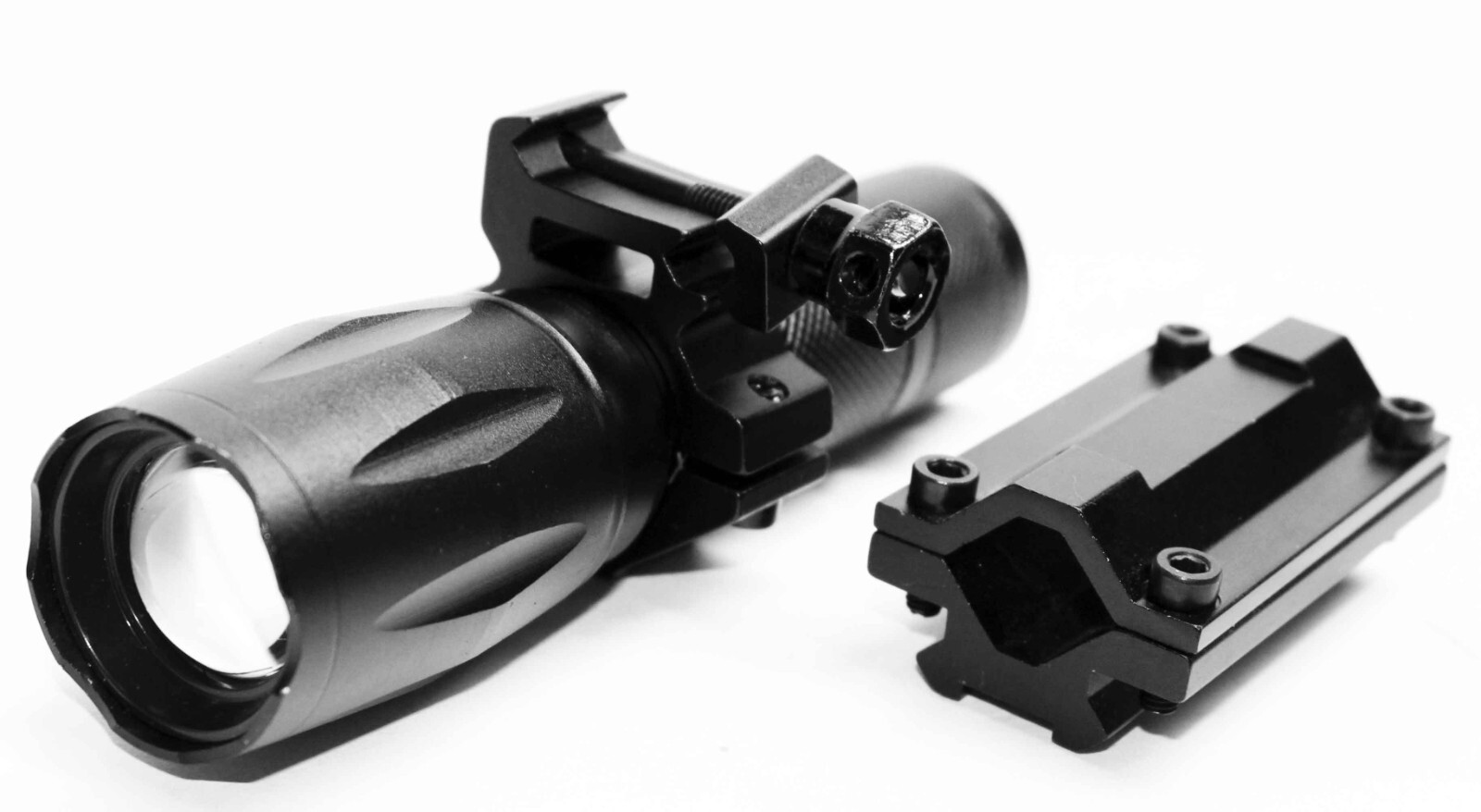flashlight tactical for rifles hunting home defense accessories aluminum black.