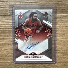 2021-22 Justin Champagnie Phoenix Panini Chronicles Auto RC 83/149 #PRA-JCH