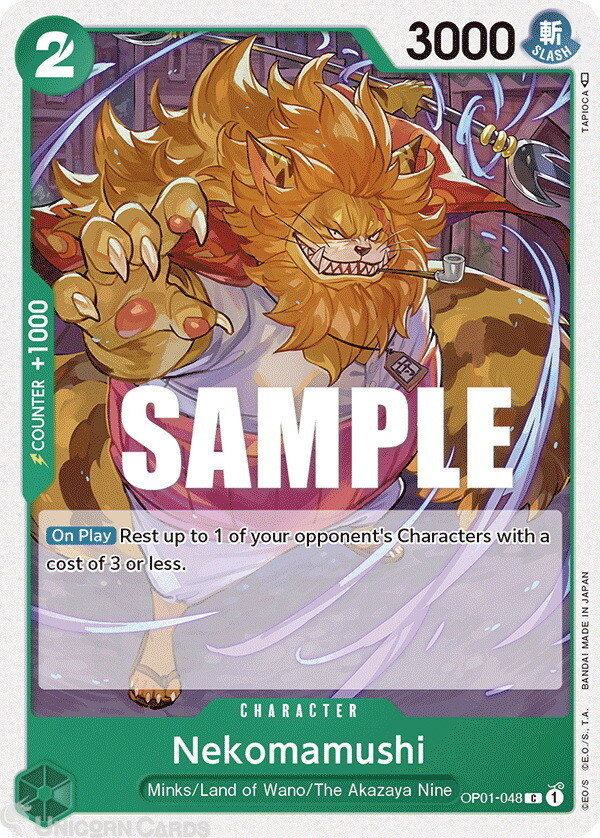 OP01-048 Nekomamushi Common English One Piece TCG Card