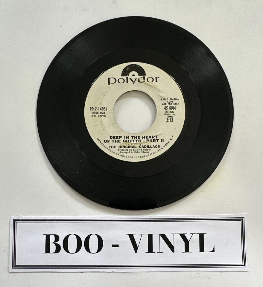 The Original Cadillacs-Deep In The Heart Of The Ghetto 7” Promo Soul Vinyl VG+ - Image 4 of 4