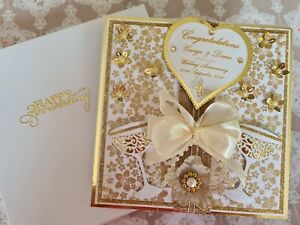 Handmade Personalised Golden Anniversary Wedding Day Birthday Engagement Boxed