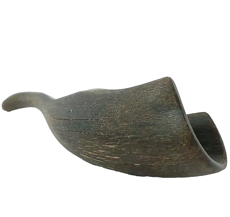 19th Century Mountain Goat Carved Horn Spoon Scoop 5.5 inches - Image 4 of 4