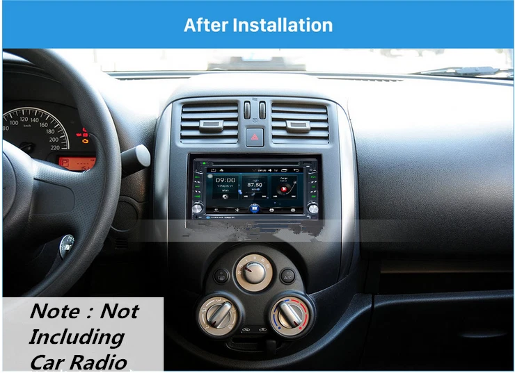 Marco estéreo doble Din radio coche fascia en panel de tablero para reproductor de DVD montaje moldura Foto 3 de 4