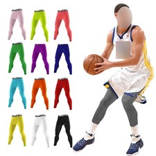 Men's Compression Tight Pants Cropped Leggings Athletic Basketball Base Layer