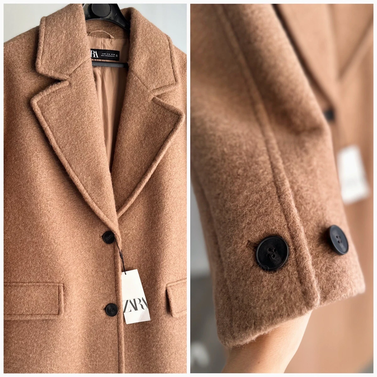 Zara top boucle coat