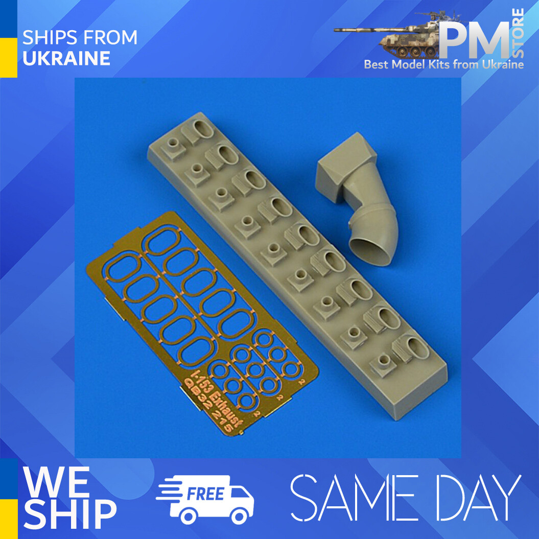 Quickboost 32215 1/32 I-153 Chaika exhaust Accessories for aircraft