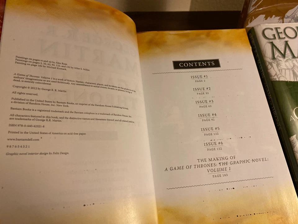 GAME OF THRONES GRAPHIC NOVEL #1-4, George RR Martin, SIGNED 1st/1sts, HCDJ Foto 4 de 4