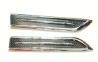 CAR HOOD TWO SIDE FENDER AIR FLOW DECORATION VENT COVER CHROME BLACK X 2 PIECES