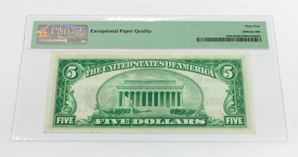 1929 National Dallas Fr #1850-K (KA Block) Graded by PMG Gem Unc 65 EPQ - Image 2 of 4