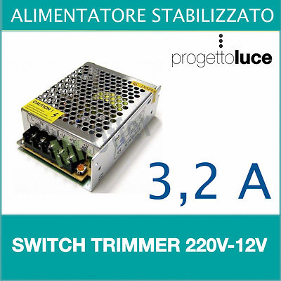Alimentatore Trasformatore Stabilizzato Switch Trimmer 220v-12v 20a Con - Foto 7