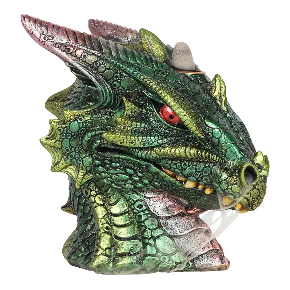 Large Green Dragon Head Backflow Incense Burner eBay
