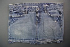 Vintage Women 2006 Gap 1969 Jean Skirt Distressed Mini Raw Frayed Hem Sz 8