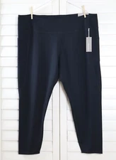 SOFT SURROUNDINGS NWT $89 Super Stretch Solid Black Ankle Leggings Pants Size 3X