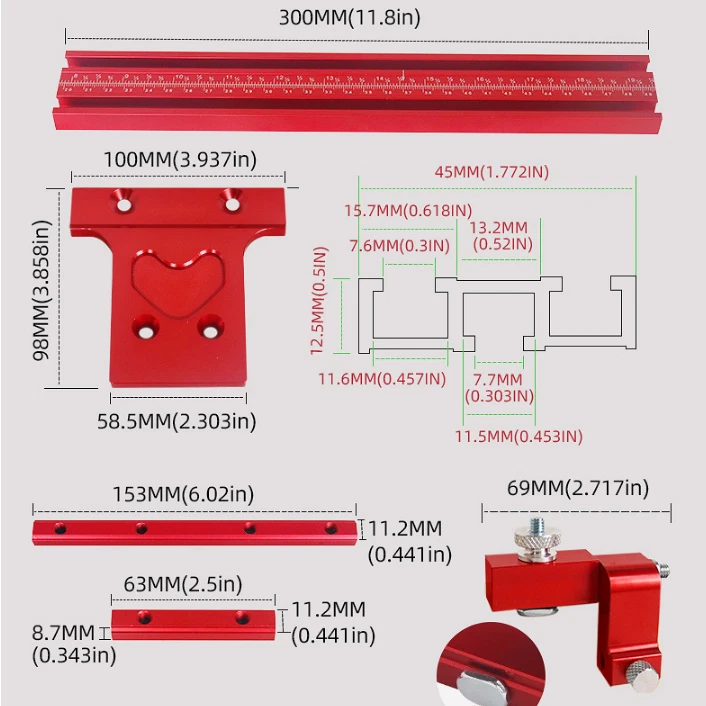 Parallelanschlag Anschlag Aluminium für Makita und Festool Führungsschiene Neu - Bild 4 von 4