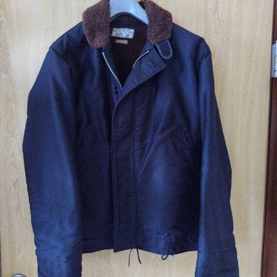 Buzz Rickson's N-1 Deck Jacket Navy Department Demotex-Ed Size 38 Authentic
