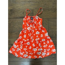 Angie Floral Boho Mini Dress Womens XS Tiered Rayon Sun Dress Smocked Back