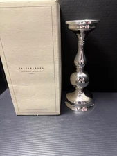 pottery barn hotel silver plated candlestick 12 in