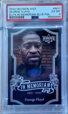 George Floyd 2022 Leaf Decision In Memoriam Rookie Card RC Rare 4/5 Blue  PSA 6