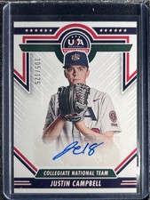 Campbell, Justin - 2022 USA Baseball Stars & Stripes - Autograph - 105/125 - INV
