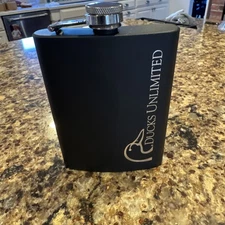 Ducks Unlimited Hip Flask-Black