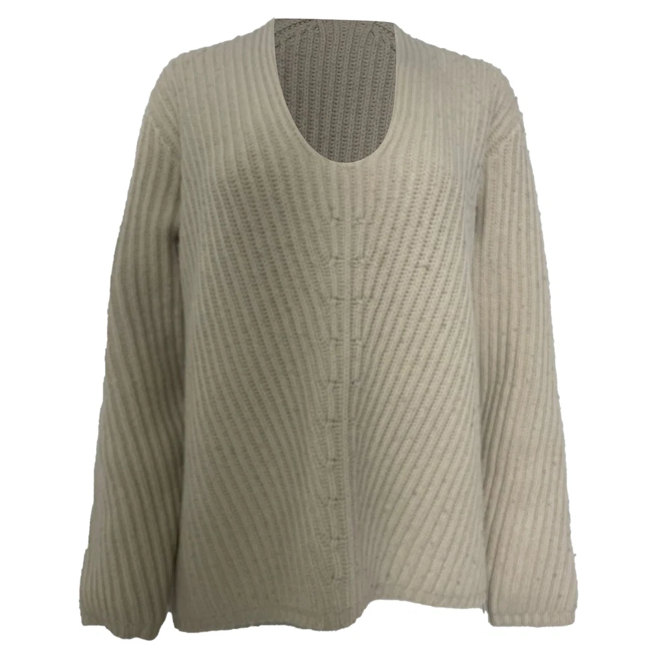 Acne Studios Crochet Knitted Sweater In Wool Women Beige Xs
