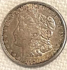 1921 P Morgan nice coin XF/AU very good condition good luster free ship Sigma ++
