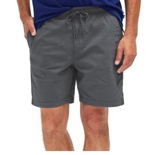 Gap Men's Shorts XL Stretch Twill Pull On Drawstring Elastic Waist Short Gray XL