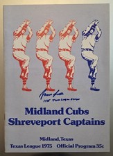 Bruce SUTTER 1975 Midland Cubs HOF Rookie Minor League Program Autograph