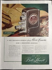 Bell Howell Movie Camera Filmo Auto 8 Hollywood Heritage Vintage Print Ad 1948