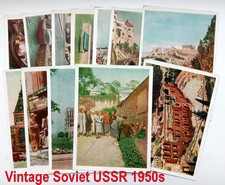 1950s Vintage Postcards Set – France, Greece, Holland, Italy, USSR IZOGIZ 12 pcs