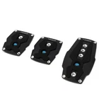 NRG ALUMINUM MT 3PCS FUEL BRAKE CLUTCH FOOT PEDAL PAD COVER PLATES SET PDL-200BK