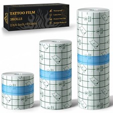 MERDTTES 3 Rolls Tattoo Aftercare Bandage Waterproof Film 2" 4" 6" 2.2 Yard