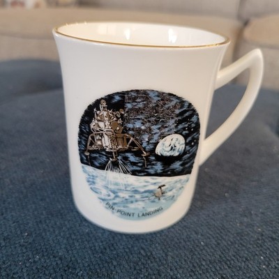 Apollo 12 Pin Point Landing Viletta's Art Fine China Collectible 4oz Small Mug