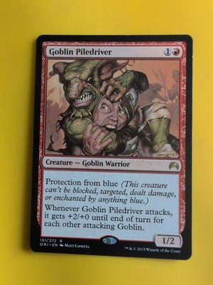 Goblin Piledriver. Origins. Goblin Warrior Magic the Gathering Karte.
