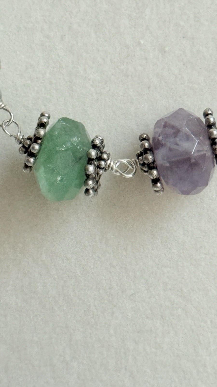 Multicolored Fluorite Beaded Necklace - image 2