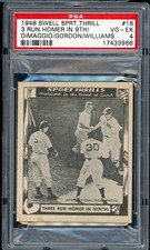 1948 SWELL SPORT THRILLS # 16 TED WILLIAMS JOE DIMAGGIO PSA 4 VG-EX 561800