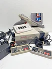 VTG Nintendo NES Console System Bundle W/controllers, game, cords- untested
