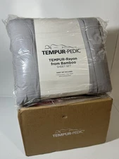 Tempur-Pedic TEMPUR-Rayon From Bamboo 4PC Sheet Set Light Gray Soft Bamboo King