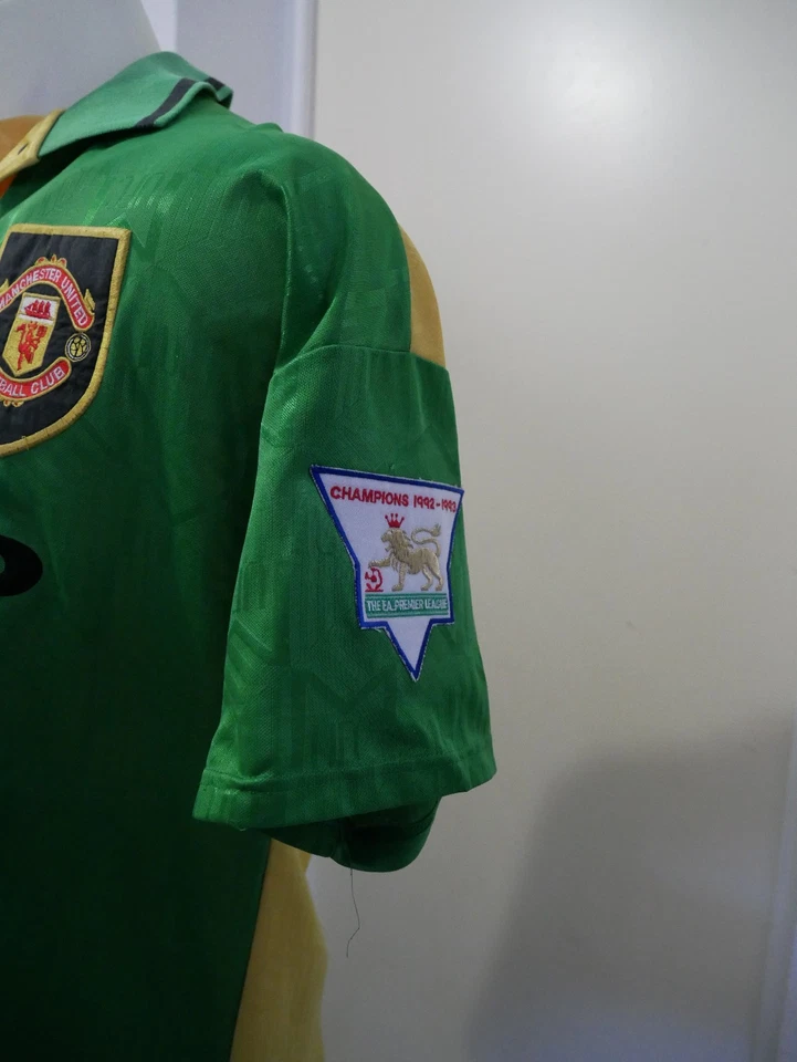 Maillot Cantona 7 Manchester United 1992 1993 1994 Large third shirt jersey MU - Photo 4/4