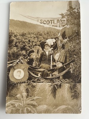 Schottland für immer. Patriotisch.  Echt Foto Postkarte. um 1910