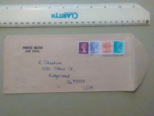 GB Postal History:   ? Sep 1980 2nd class AIRAMIL to USA 16.5p paid