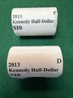 2013 P & D Kennedy Half Dollar U.S. Mint Sealed NIFC UNC Rolls