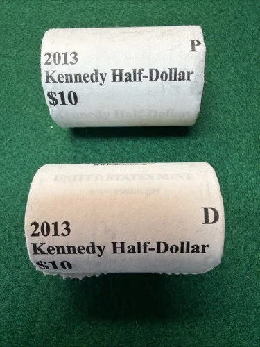 2013 P & D Kennedy Half Dollar U.S. Mint Sealed NIFC UNC Rolls