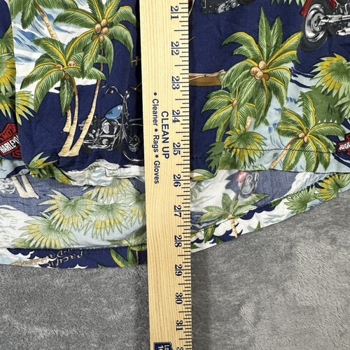 VTG Harley Davidson Men's XL Tori Richard Shirt Button Up Floral Made In USA - Picture 5 of 7