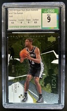 2003-04 Black Diamond Tim Duncan Gold #/25 Spurs CSG 9