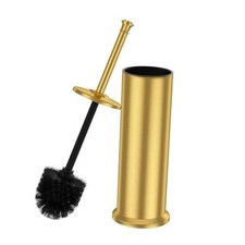 Brass Toilet Brush and Holder  Long Handled Gold Toilet Brush for Brushed Brass